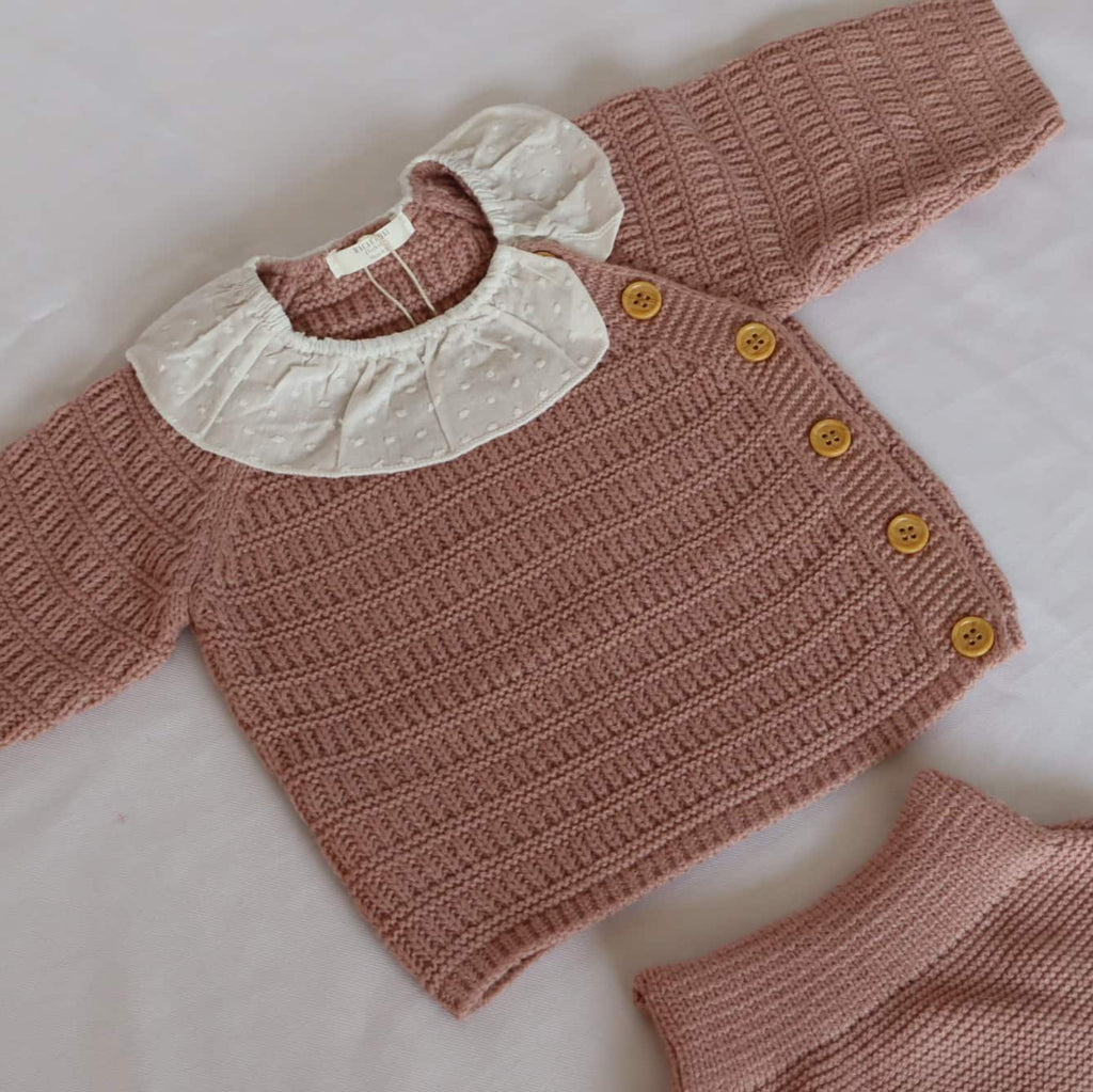 Set tejido con Botones cruzados