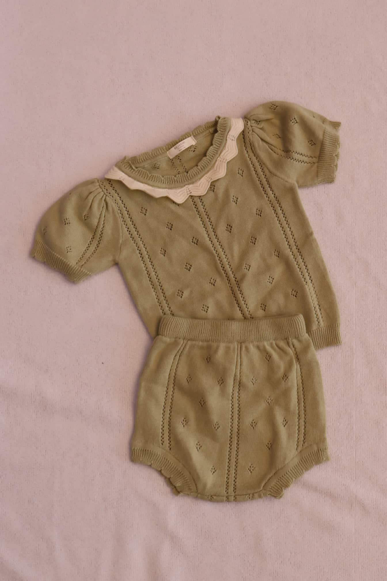 Set de shorts & playerita verde