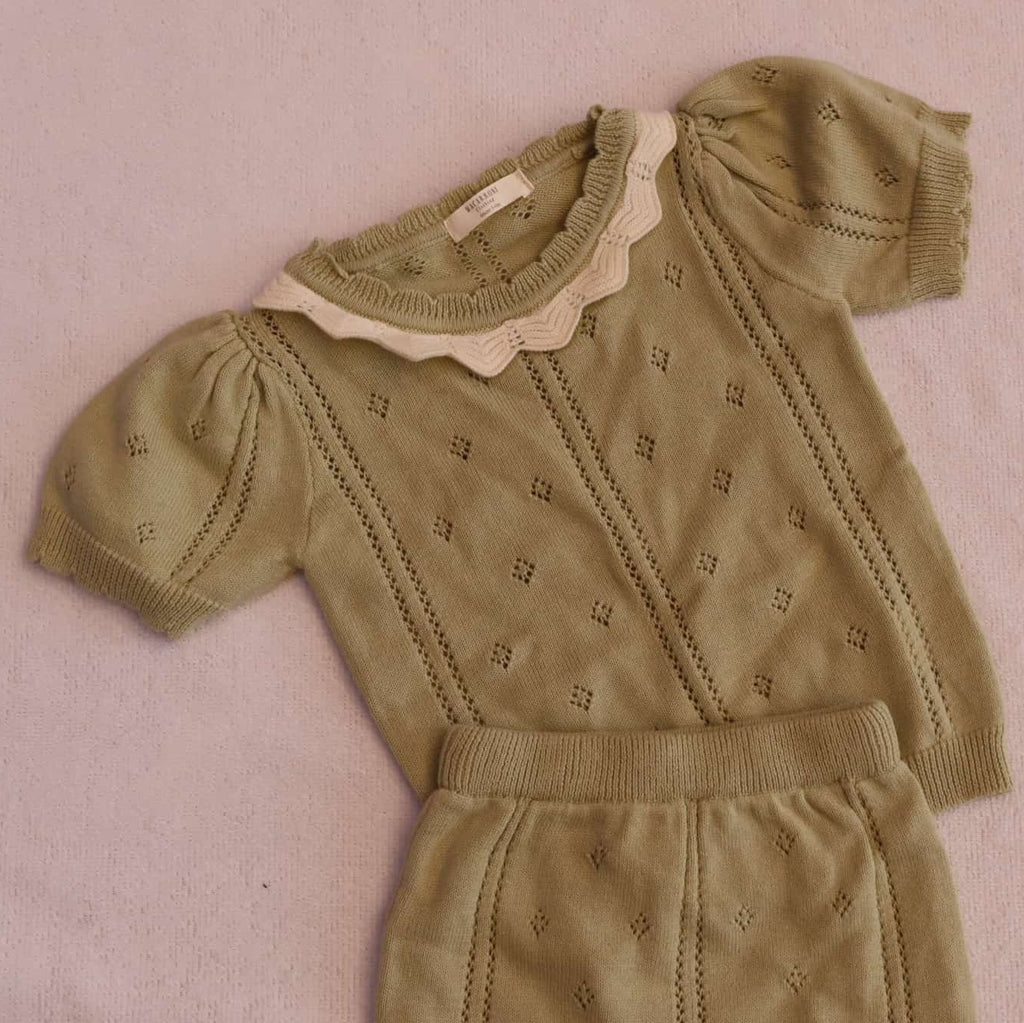 Set de shorts & playerita verde