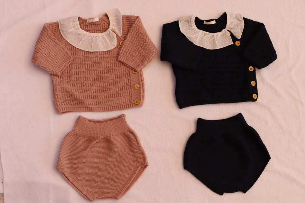 Set tejido con Botones cruzados